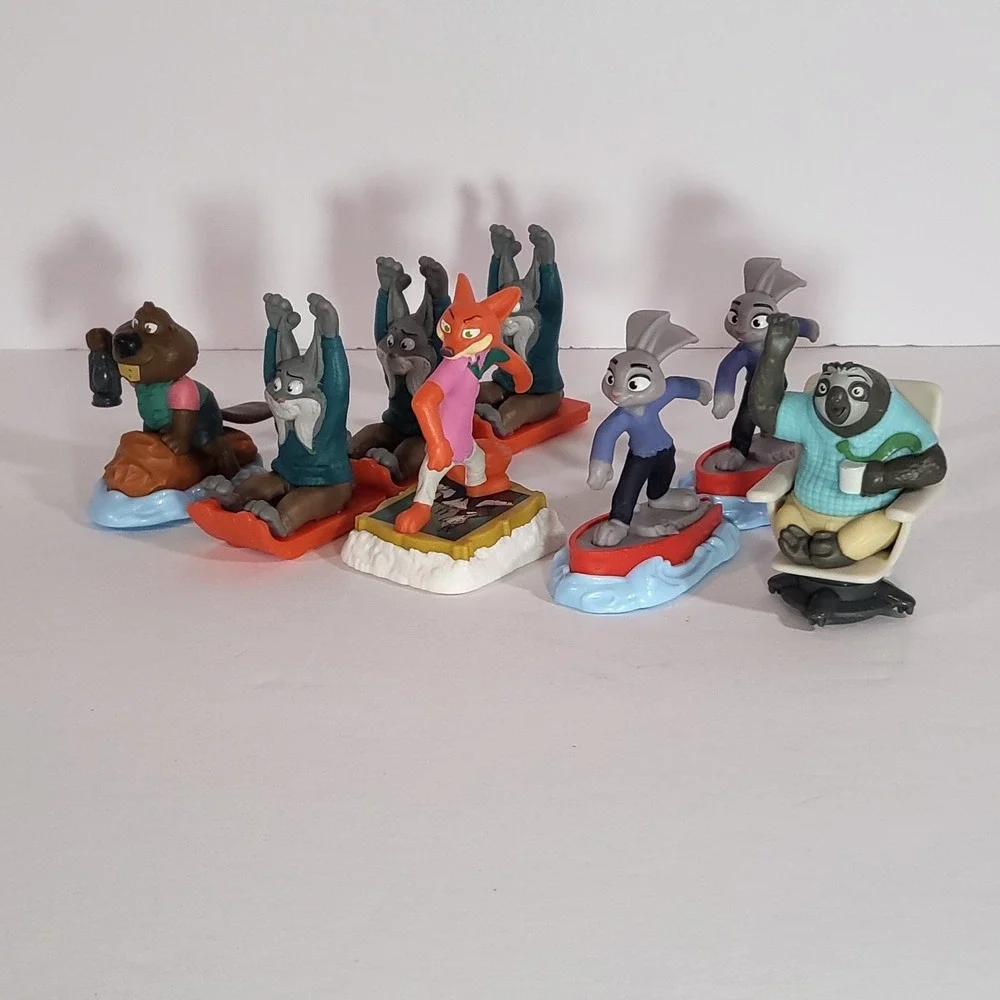 Lot of 8 Disney Zootopia McDonalds Happy Meal Nick Judy Flash Pawbert Nibbles